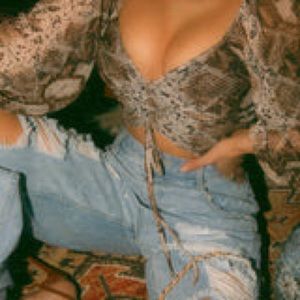 Miss Lola Snake Print Top size M